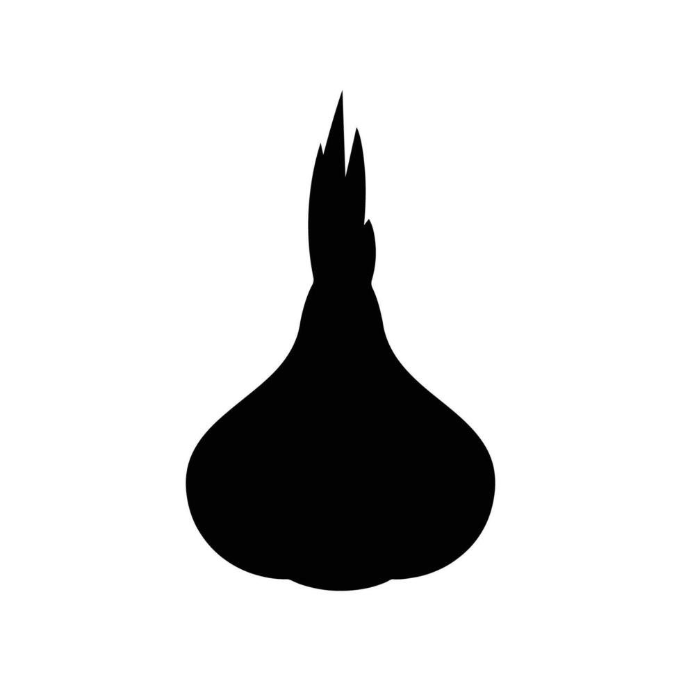 Most Single Garlic silhouette isolated vector