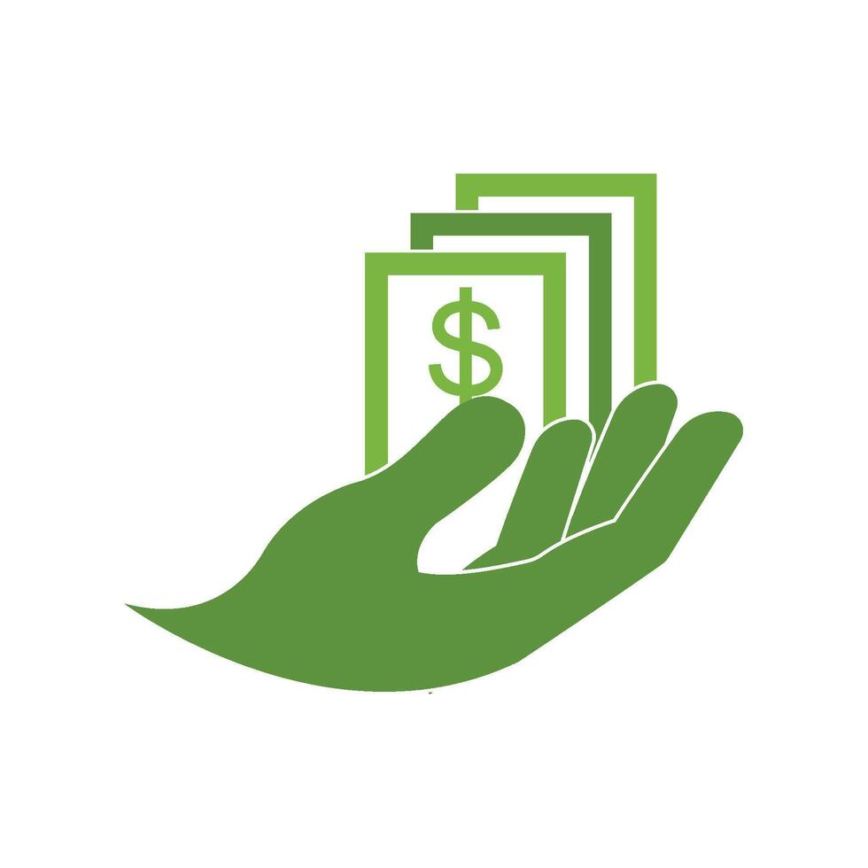 Money dollar logo icon illustration flat design vector
