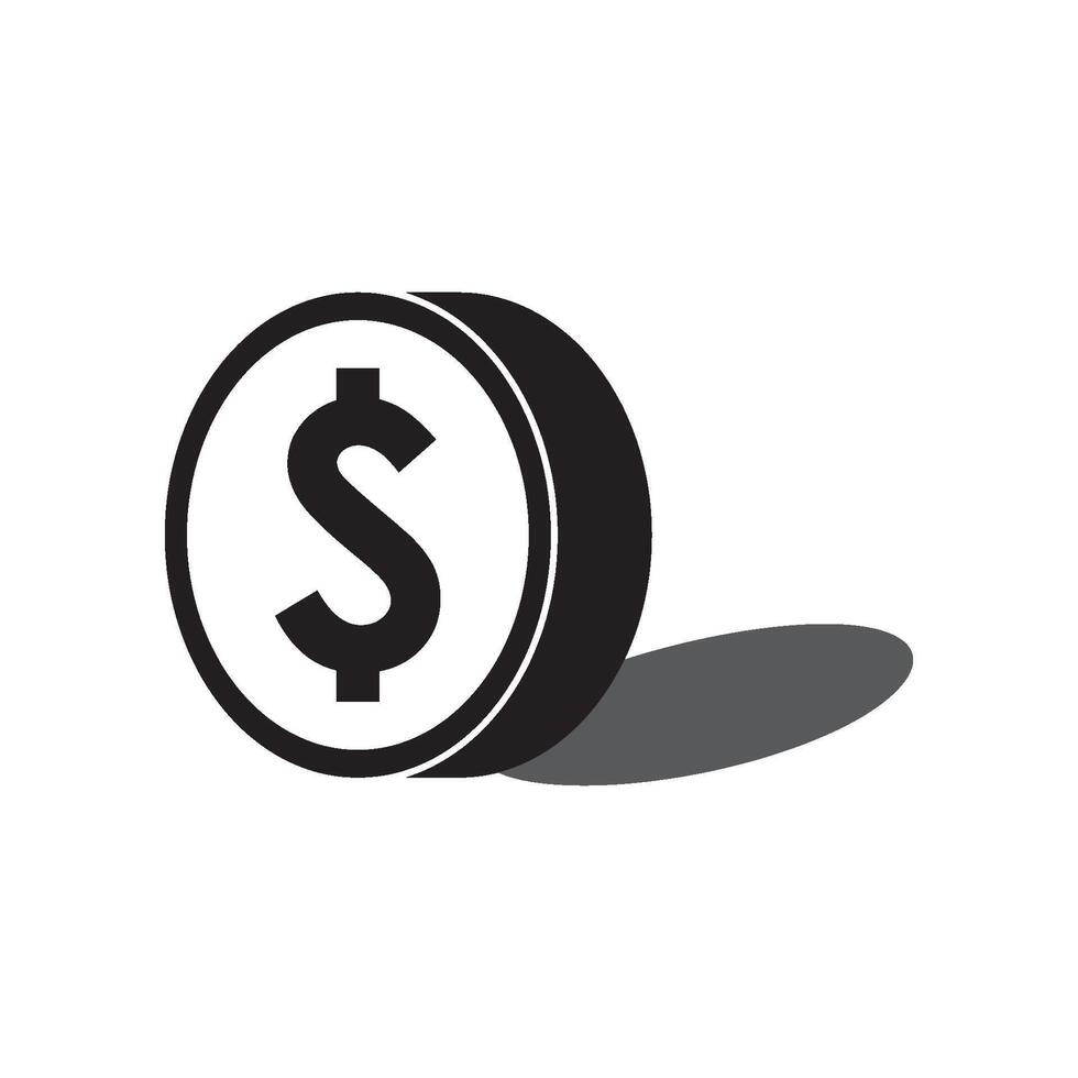 coin dollar illustration logo vector
