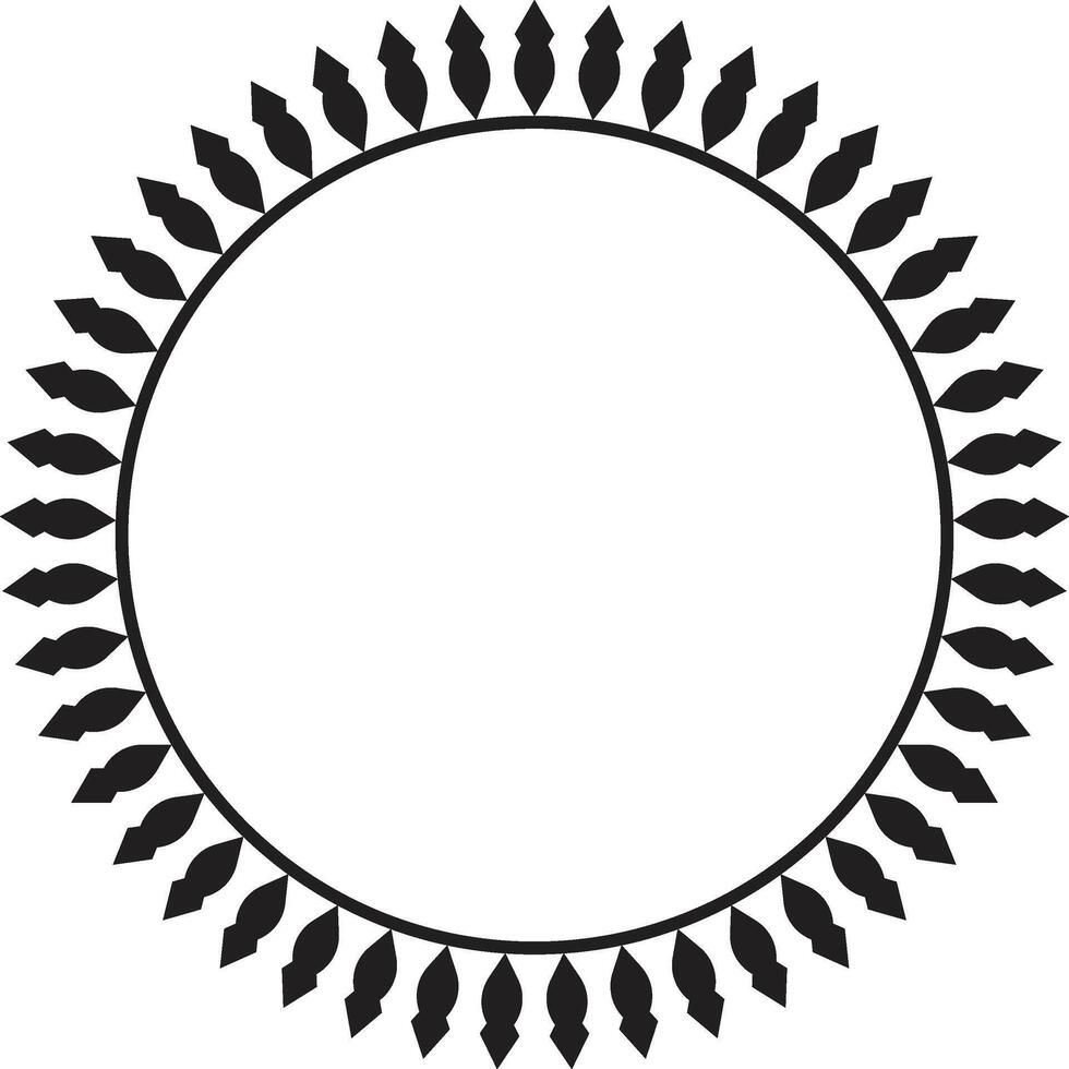 Creative Wreath with Abstract Leaf Pattern vector