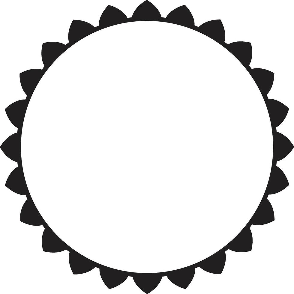 Abstract Wavy Frame with Concentric Pattern vector