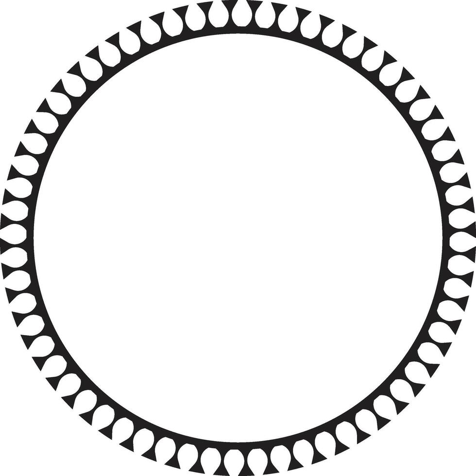Black and White Frame with Ethnic Rope Twists vector