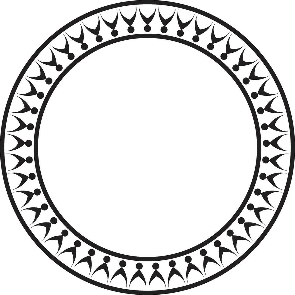 Rope twist frame with bold ethnic design vector