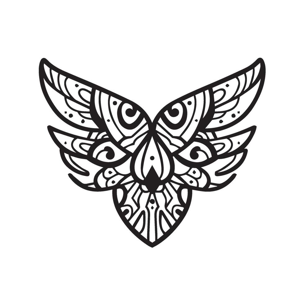 Symmetrical and elegant tattoo floral art with ornamental design elements vector