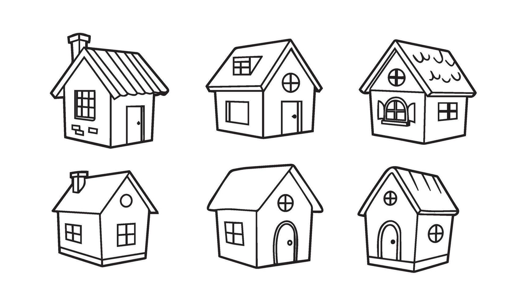 WDiverse architectural concepts showcasing stylish house designs for creative ideas vector