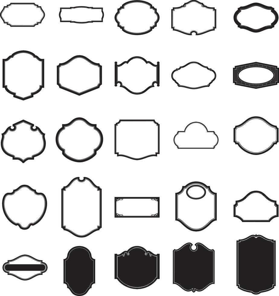 set of black icons isolated on white background vector