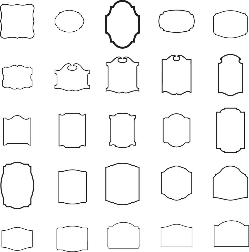 a set of different shapes and frames for a design vector