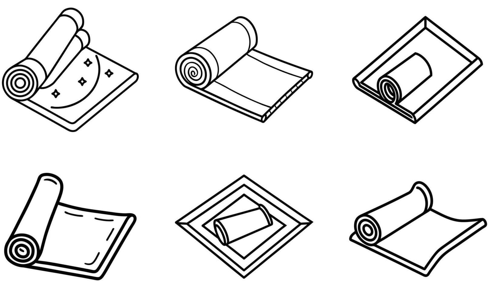 Roll Mat Illustrations vector