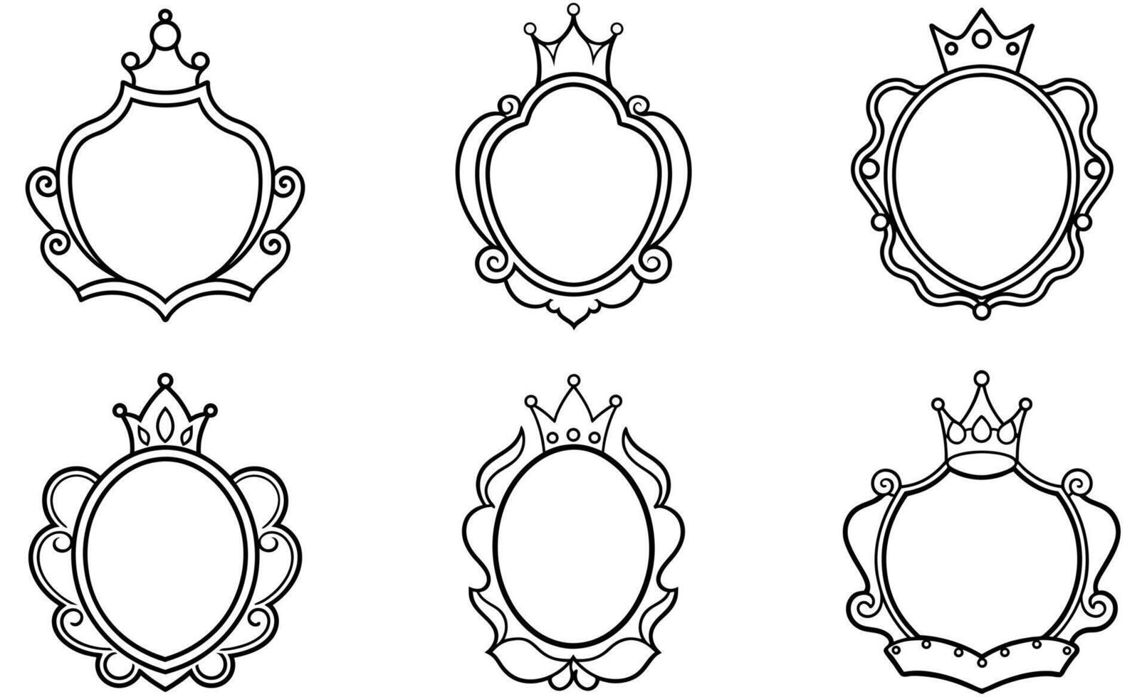 Royal Crowns for Design Projects vector