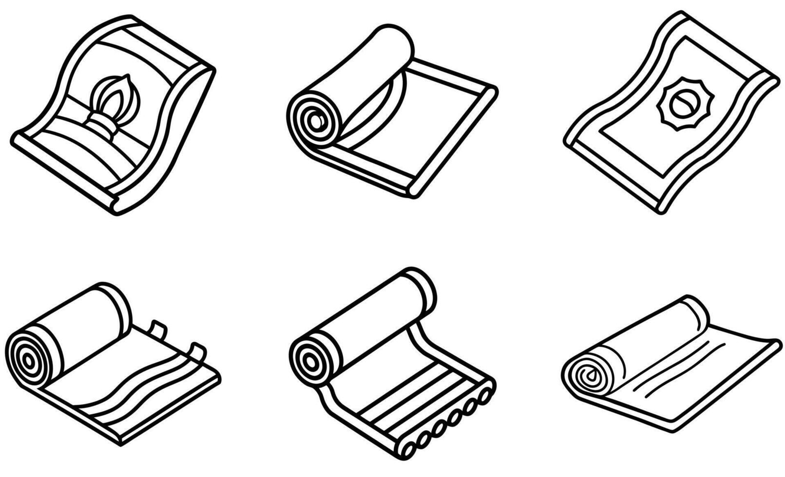 Yoga and Exercise Mat Set design vector