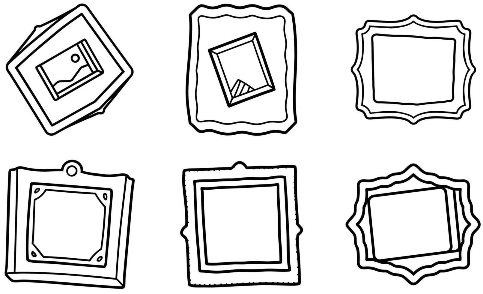 Black and White Decorative Frame design vector