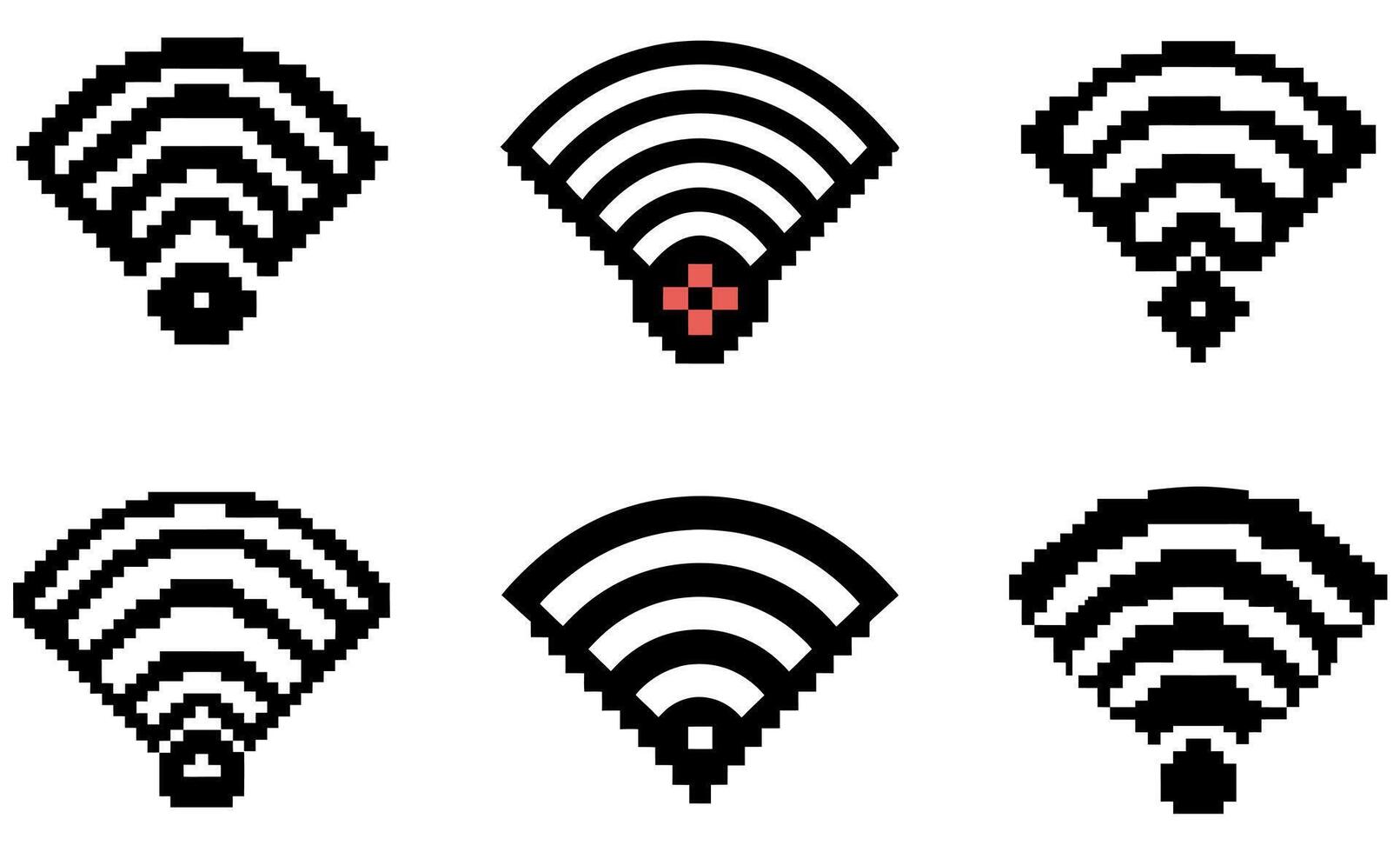 WiFi Signal Pixel icon vector