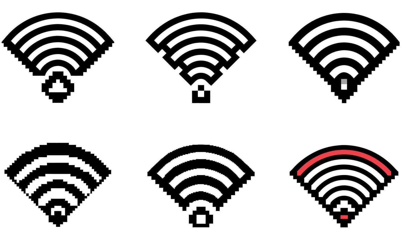 WiFi Signal Pixel icon design vector