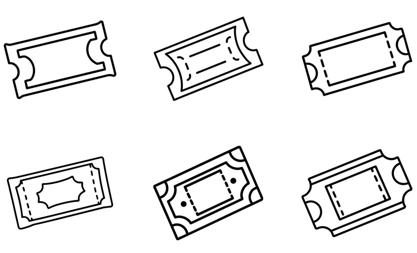 Black and White Ticket Illustrations vector