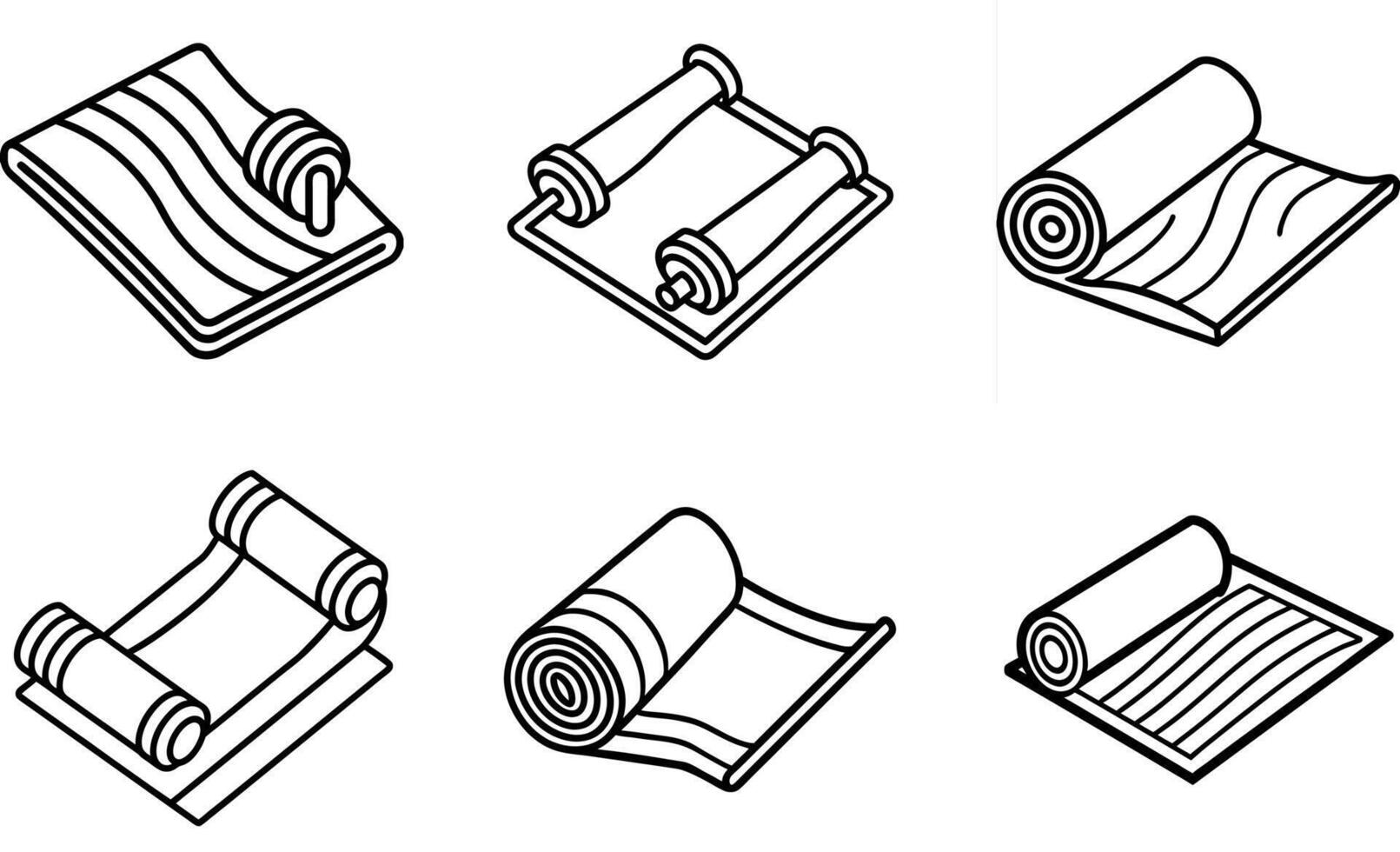 Yoga and Exercise Mat Set vector