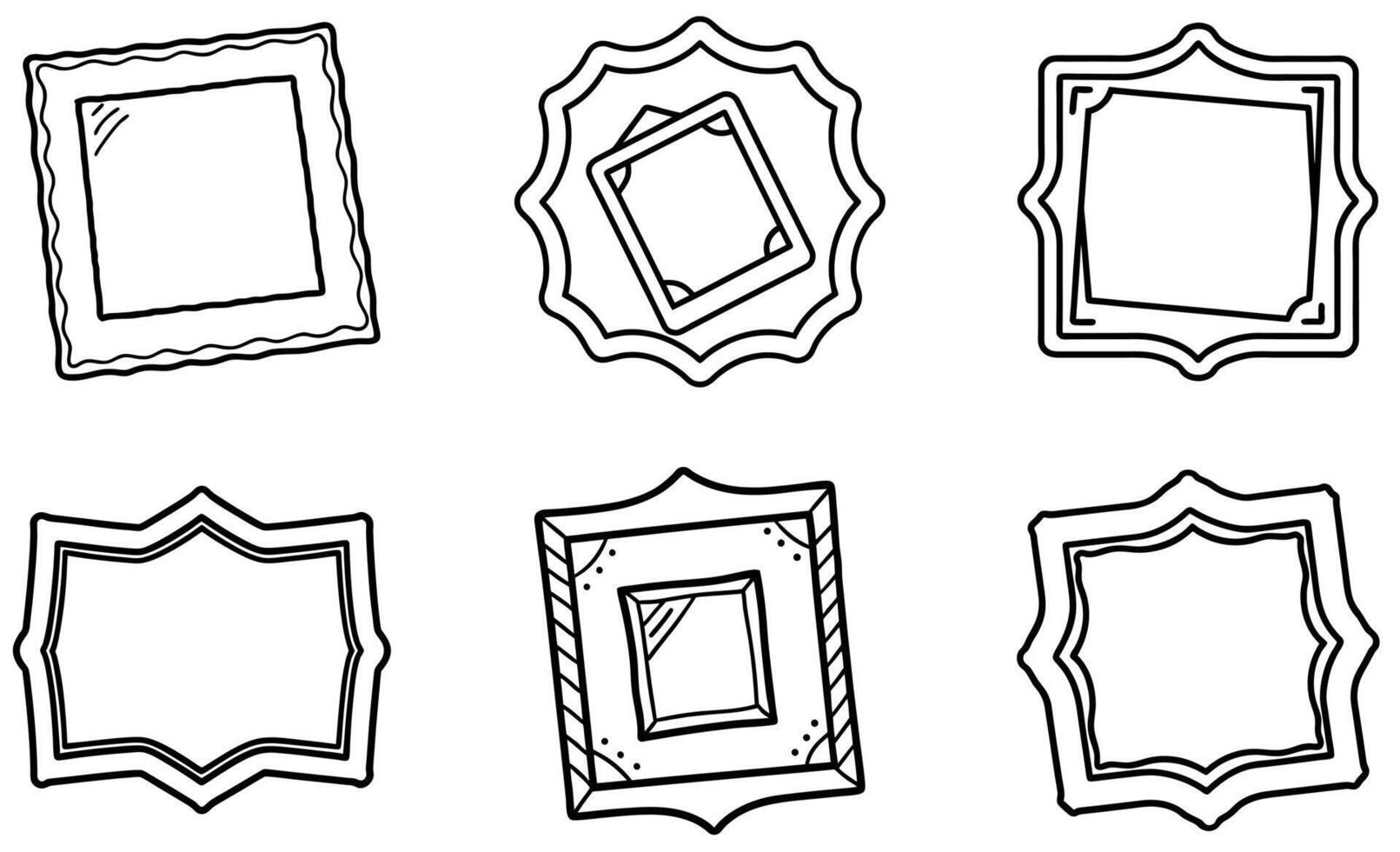 Black and White Decorative Frame vector