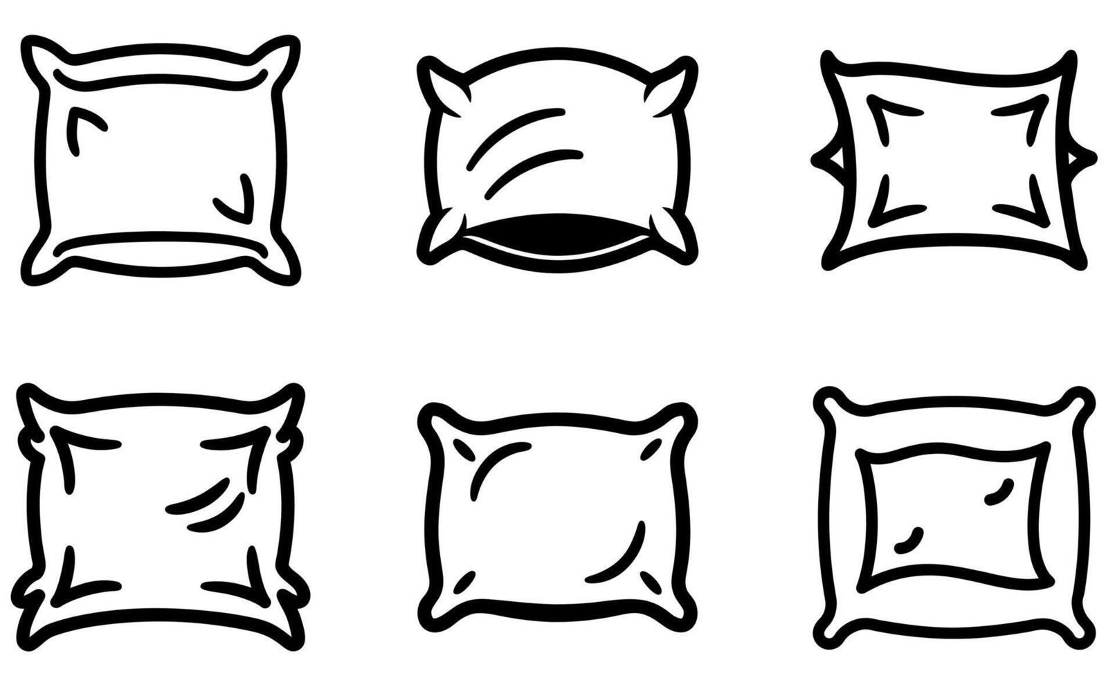 Hand-Drawn Pillow Icon vector
