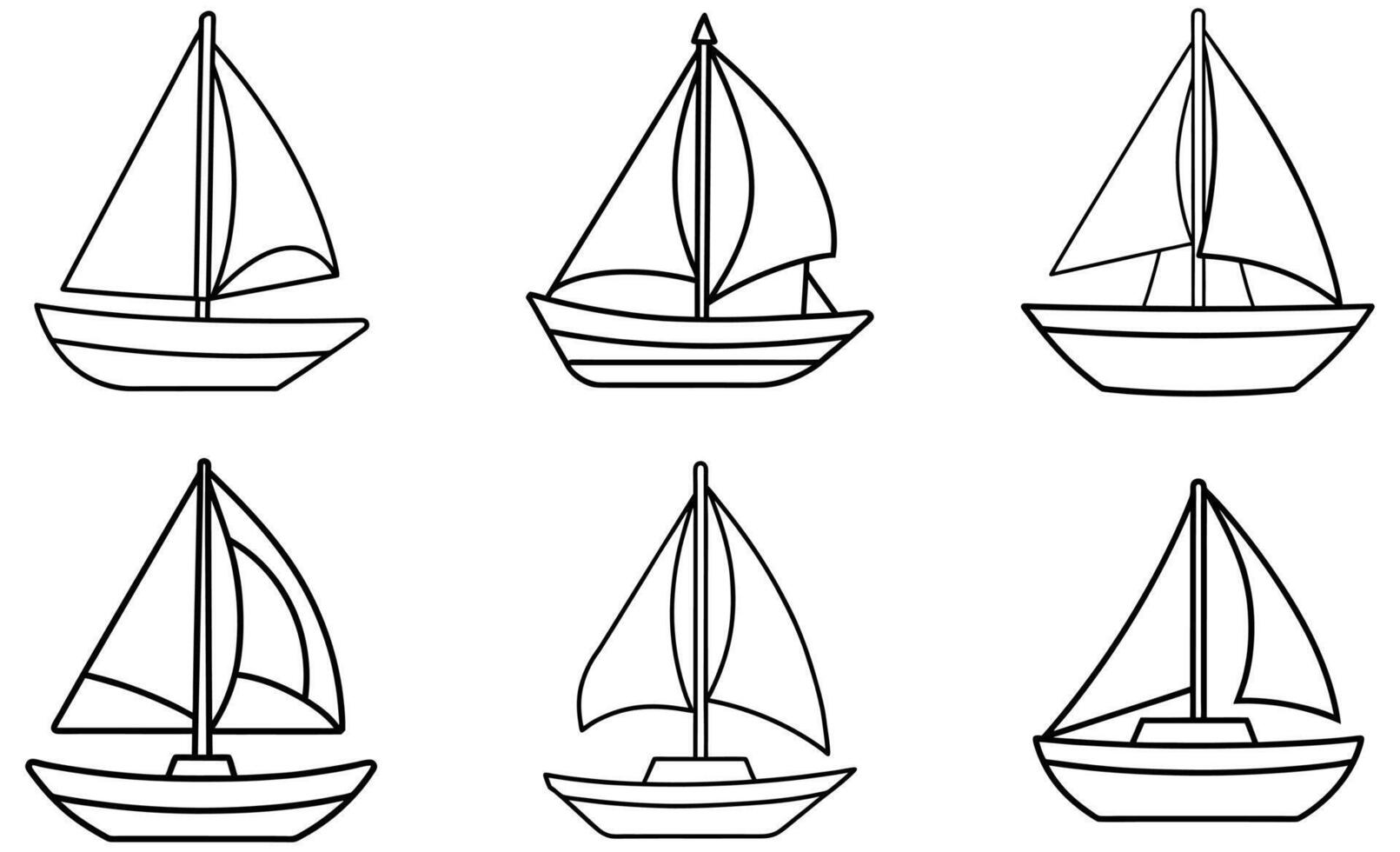 Hand Drawn Sailboat vector