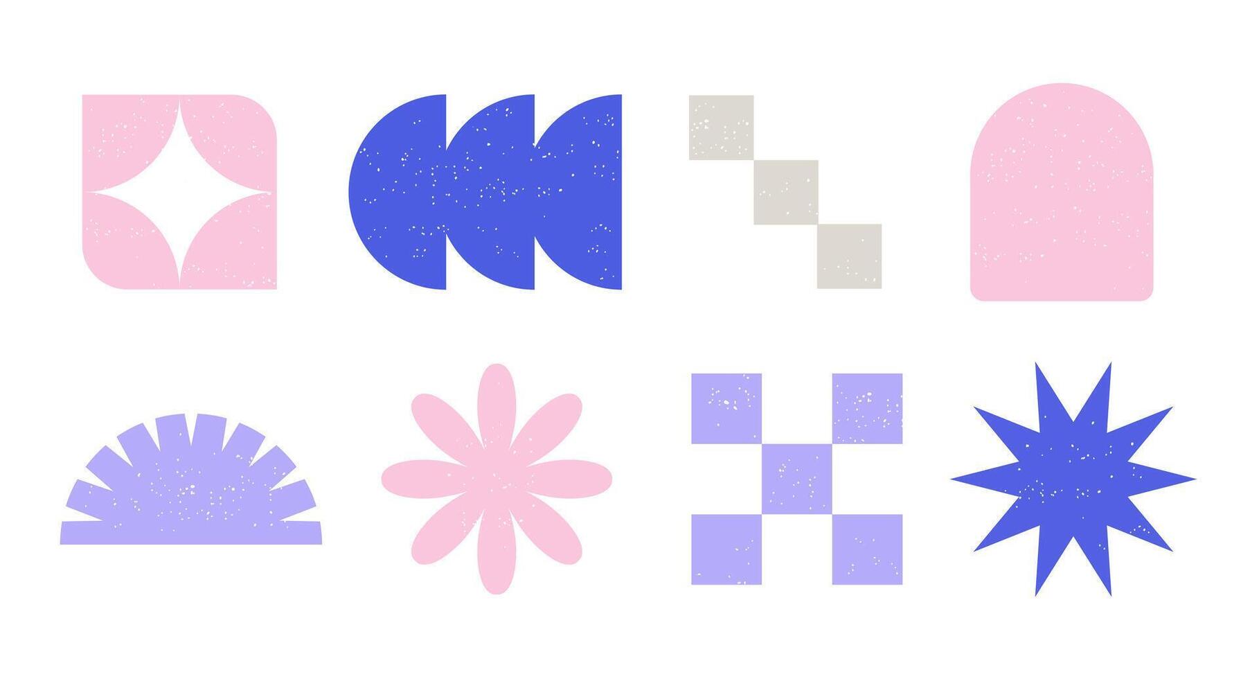 Abstract Geometric Y2k Shapes Composition vector