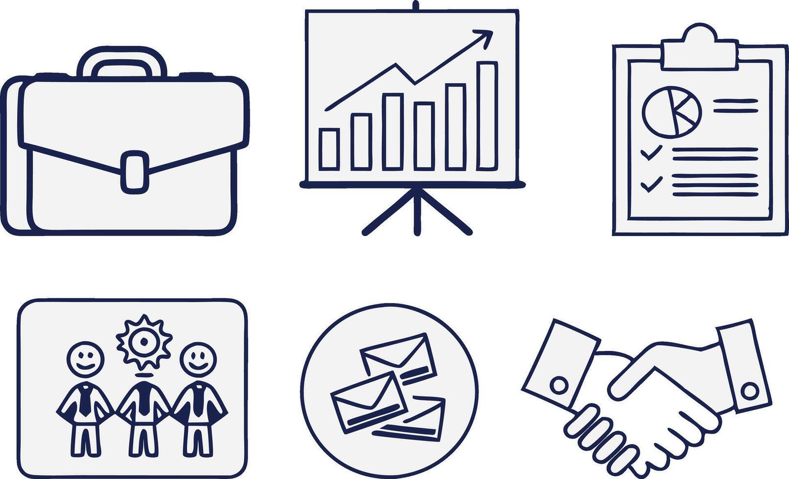 Business icons set illustration vector