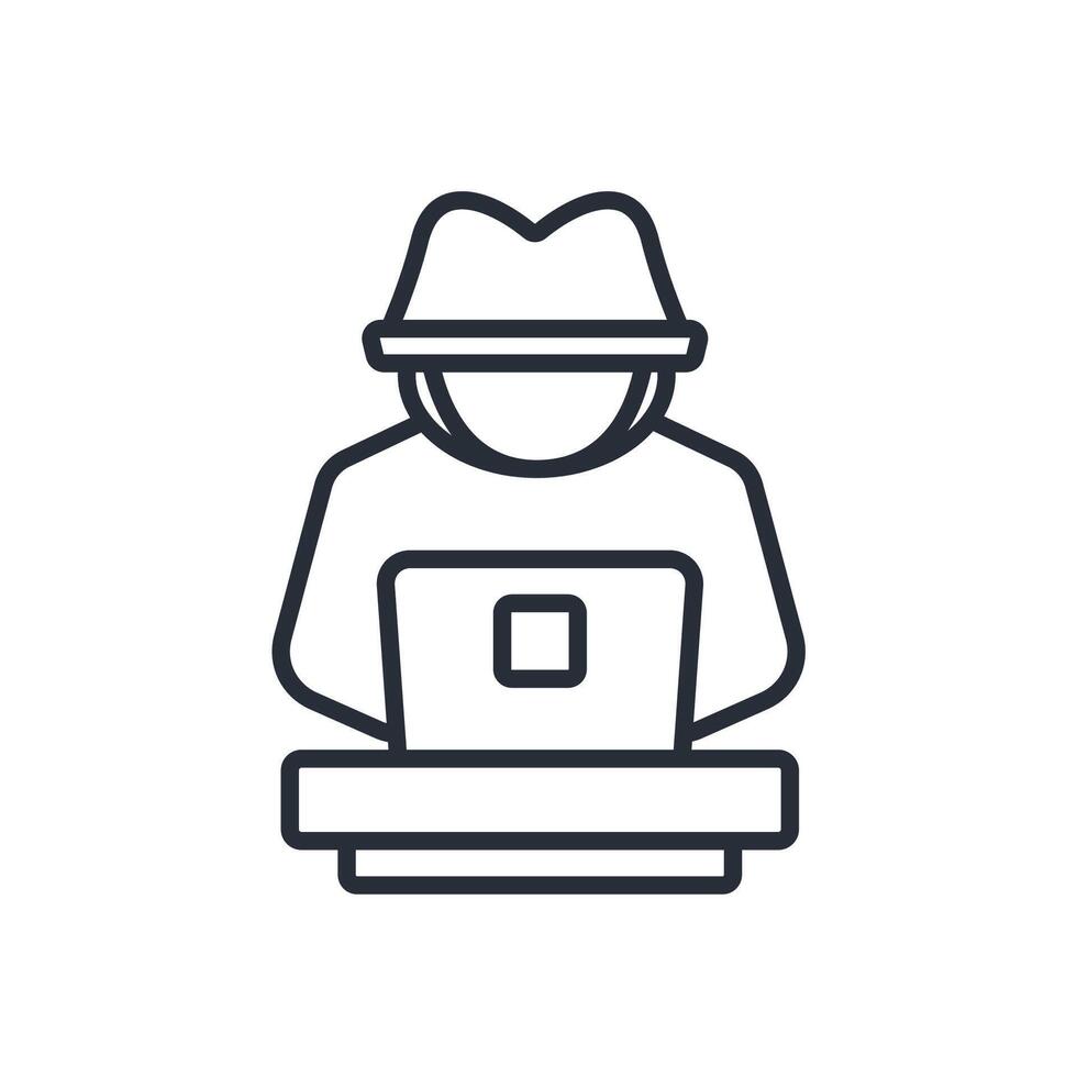 anonymous icon line style vector