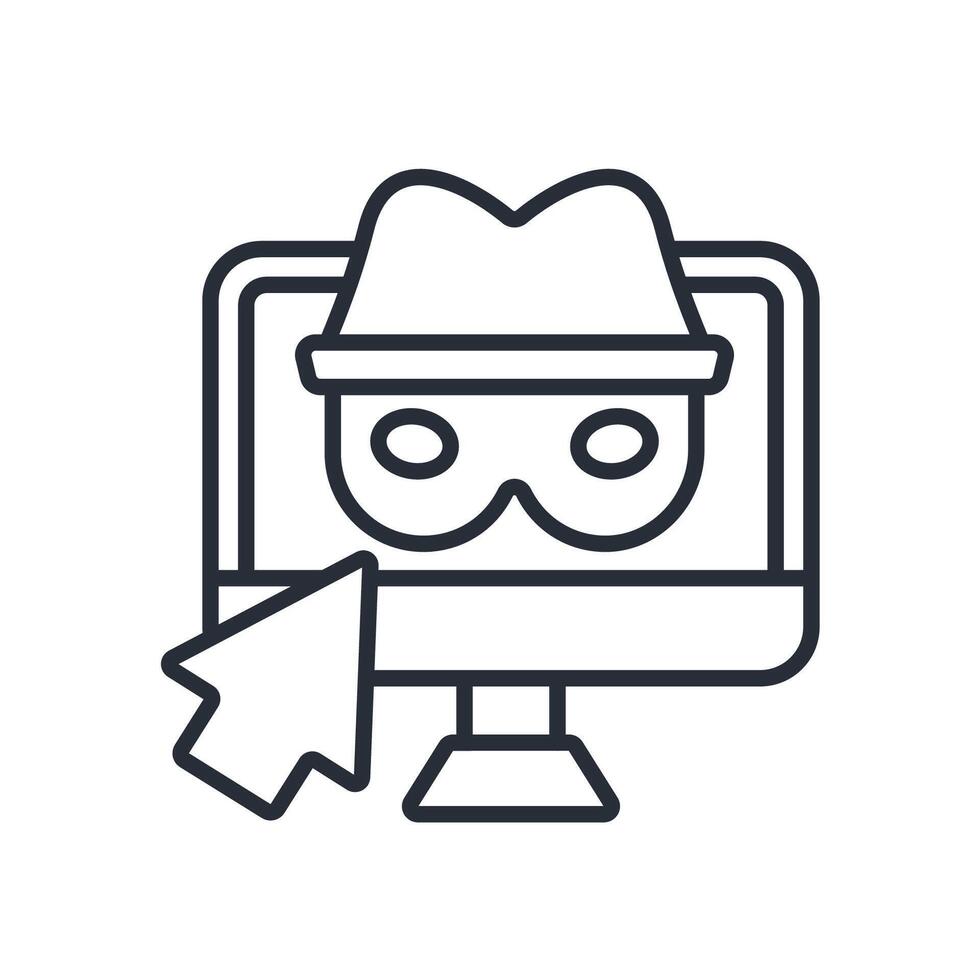 privacy icon line style vector