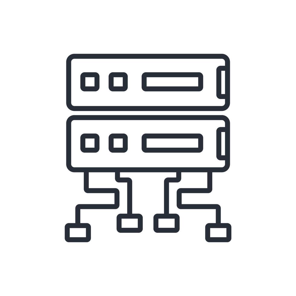 proxy icon line style vector