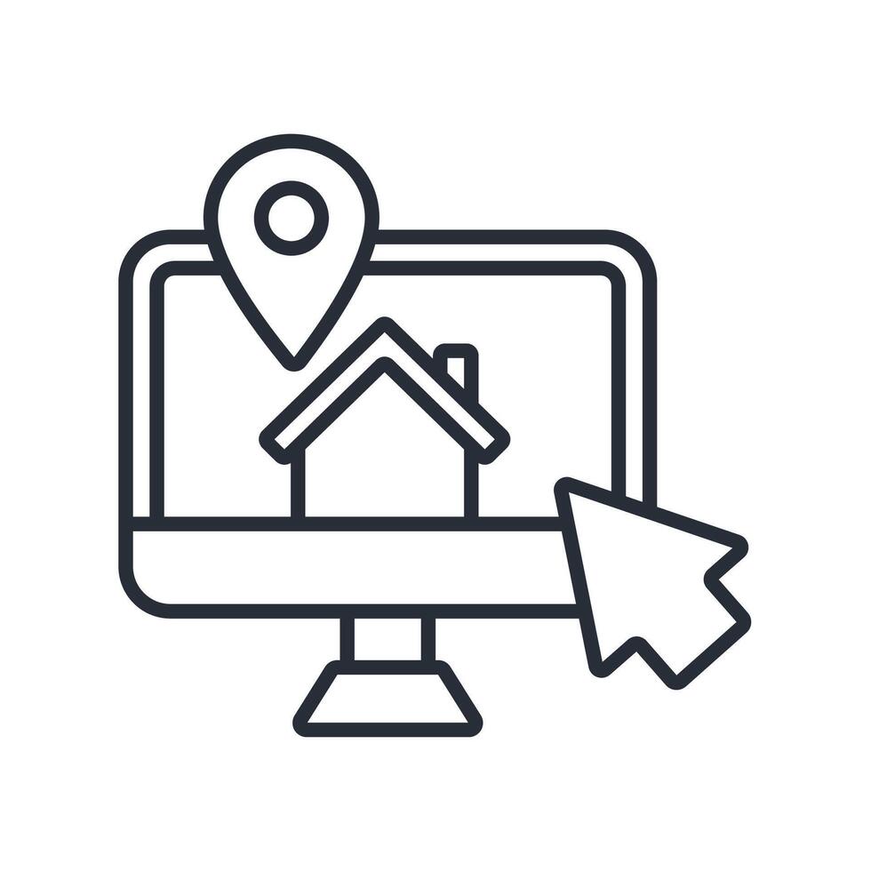 ip address icon line style vector