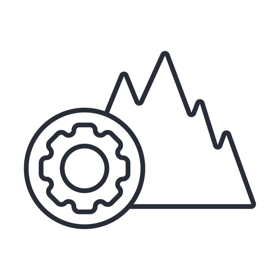 vpn tunnel icon line style vector