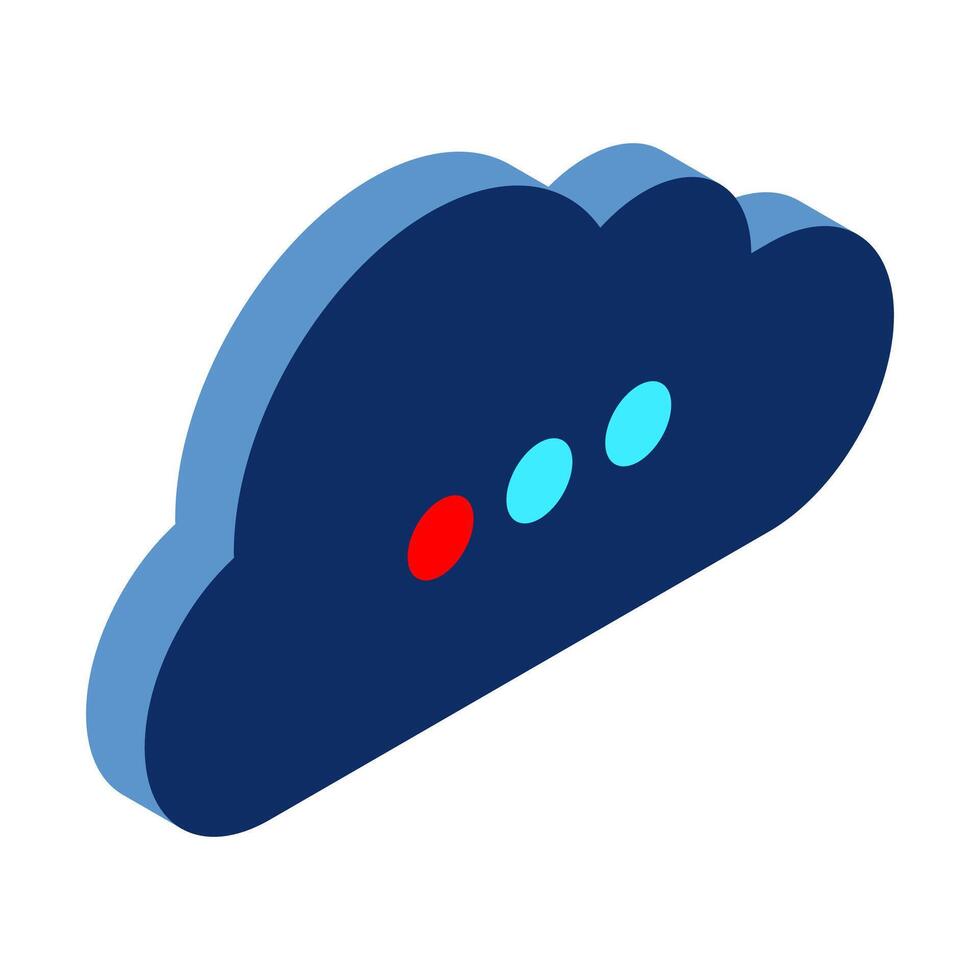 Isometric cloud database. Cloud computing and file cloud storage. Modern technology. Isometric technology. vector