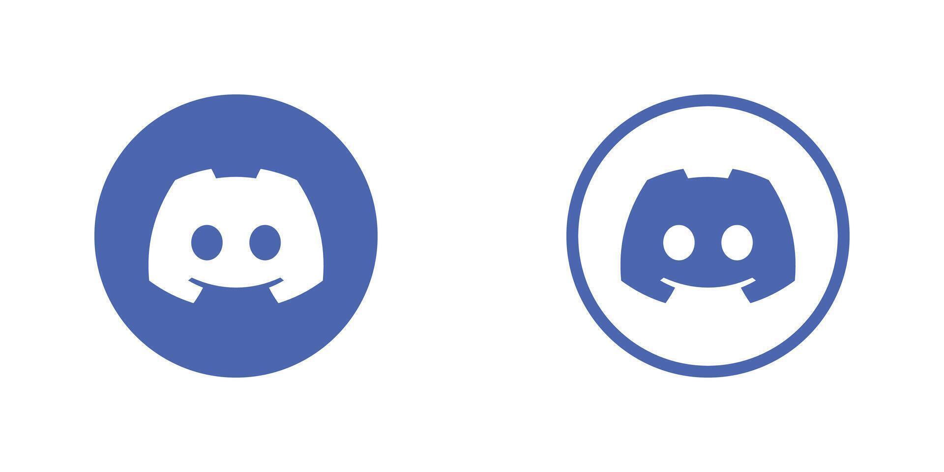 Discord Logo Circle Outline Icon App Premium Social Media Design for Digital Download vector