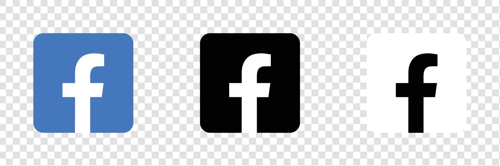 Facebook Square Logo Icon Set Bundle, FB App, Premium Quality Social Media Design for Digital Download vector