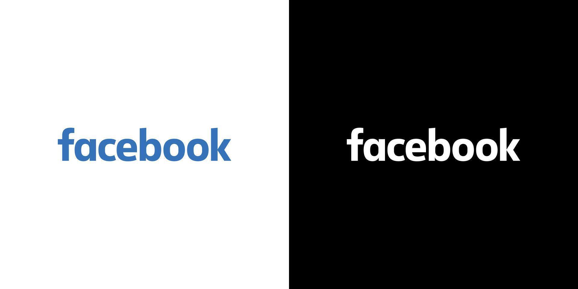 Facebook Typography White Logo Icon, FB App, Premium Social Media Design for Digital Download vector