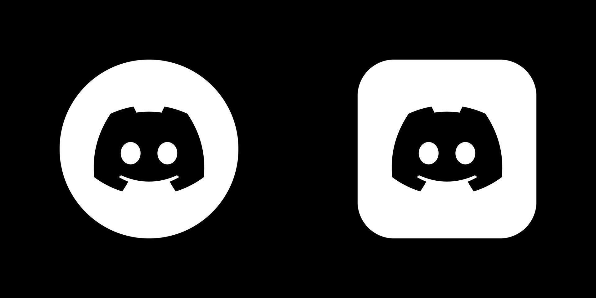 Discord White Logo Icon App Premium Social Media Design for Digital Download vector