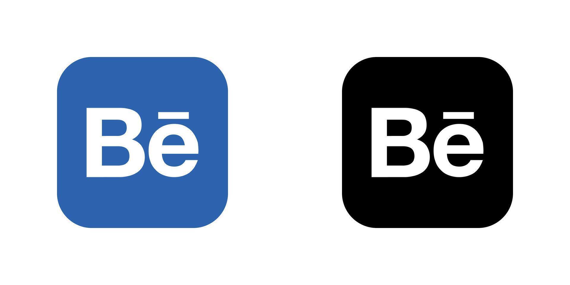 Behance Black Logo Icon Be App Premium Social Media Design for Digital Download vector