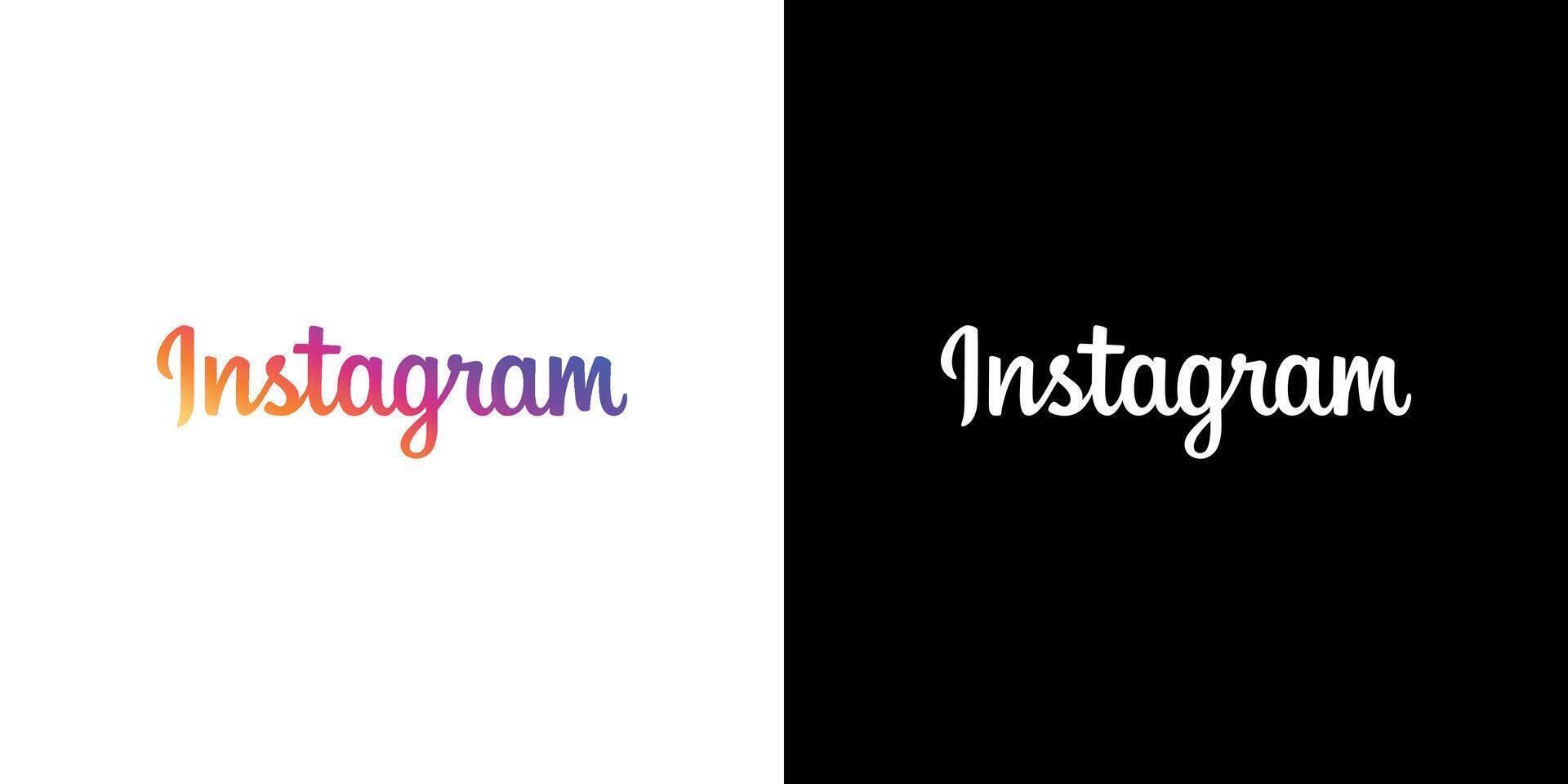 Instagram Typography Logo Icon, IG App, Premium Social Media Design for Digital Download vector