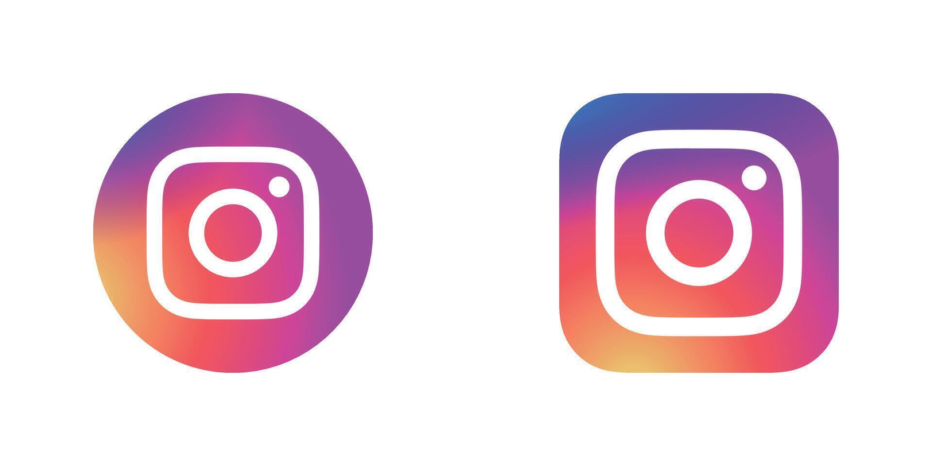 Instagram Circle Logo Icon, IG App, Premium Social Media Design for Digital Download vector