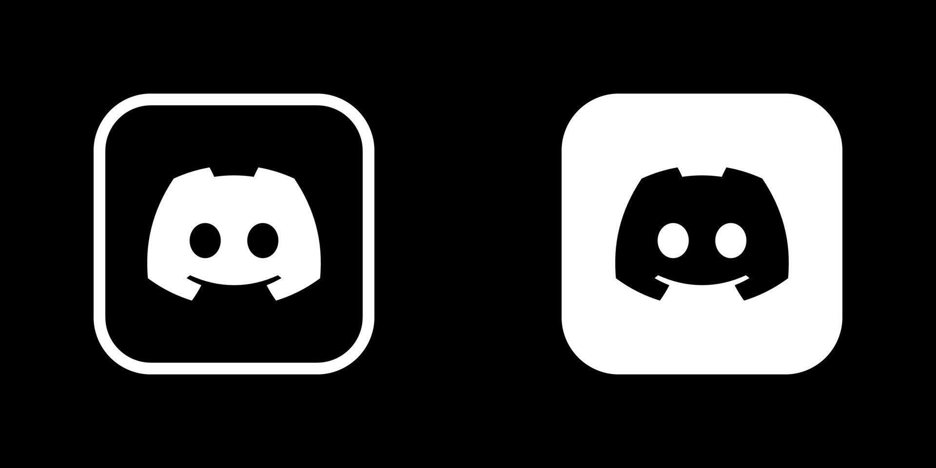 Discord Logo Outline White Icon App Premium Social Media Design for Digital Download vector