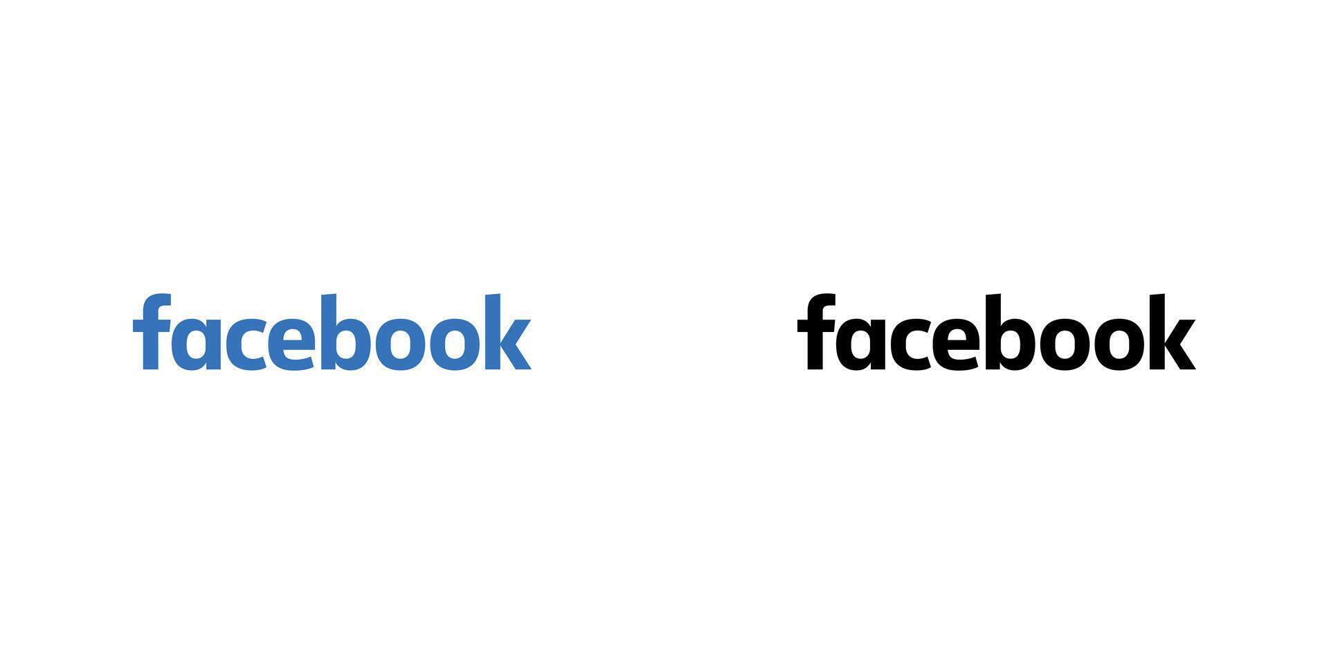 Facebook Typography Logo Icon, FB App, Premium Social Media Design for Digital Download vector