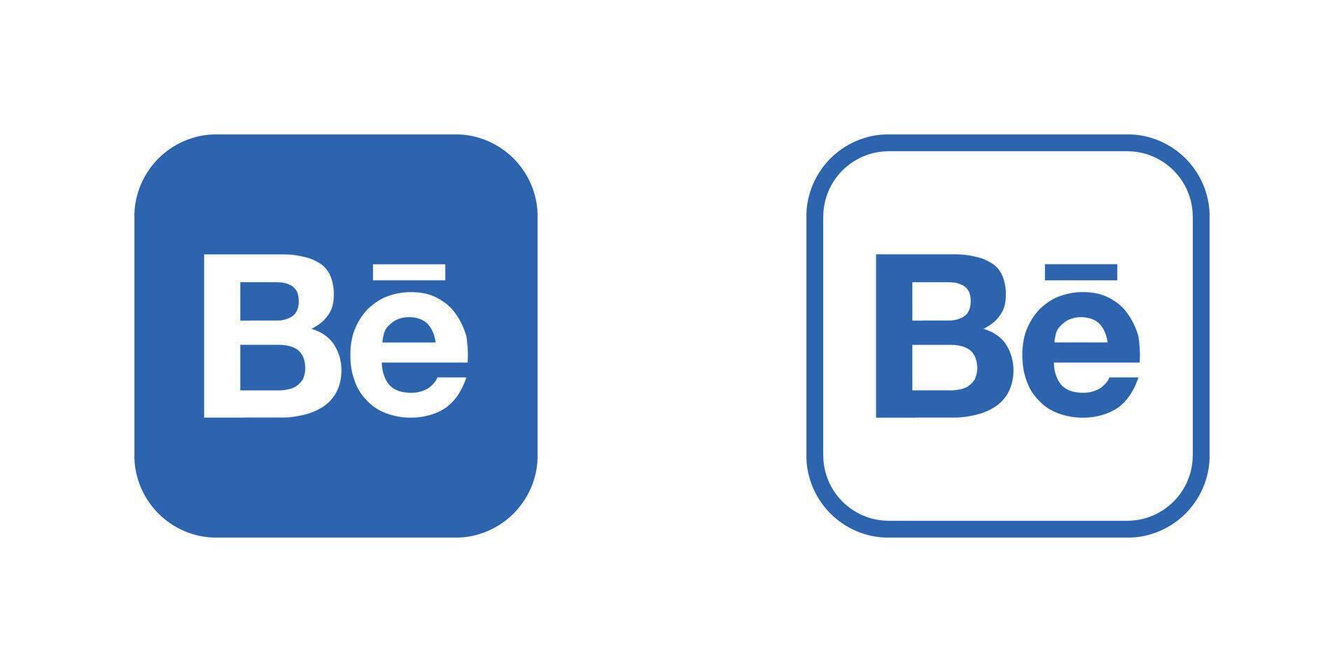 Behance Logo Icon Be App Premium Social Media Design for Digital Download vector