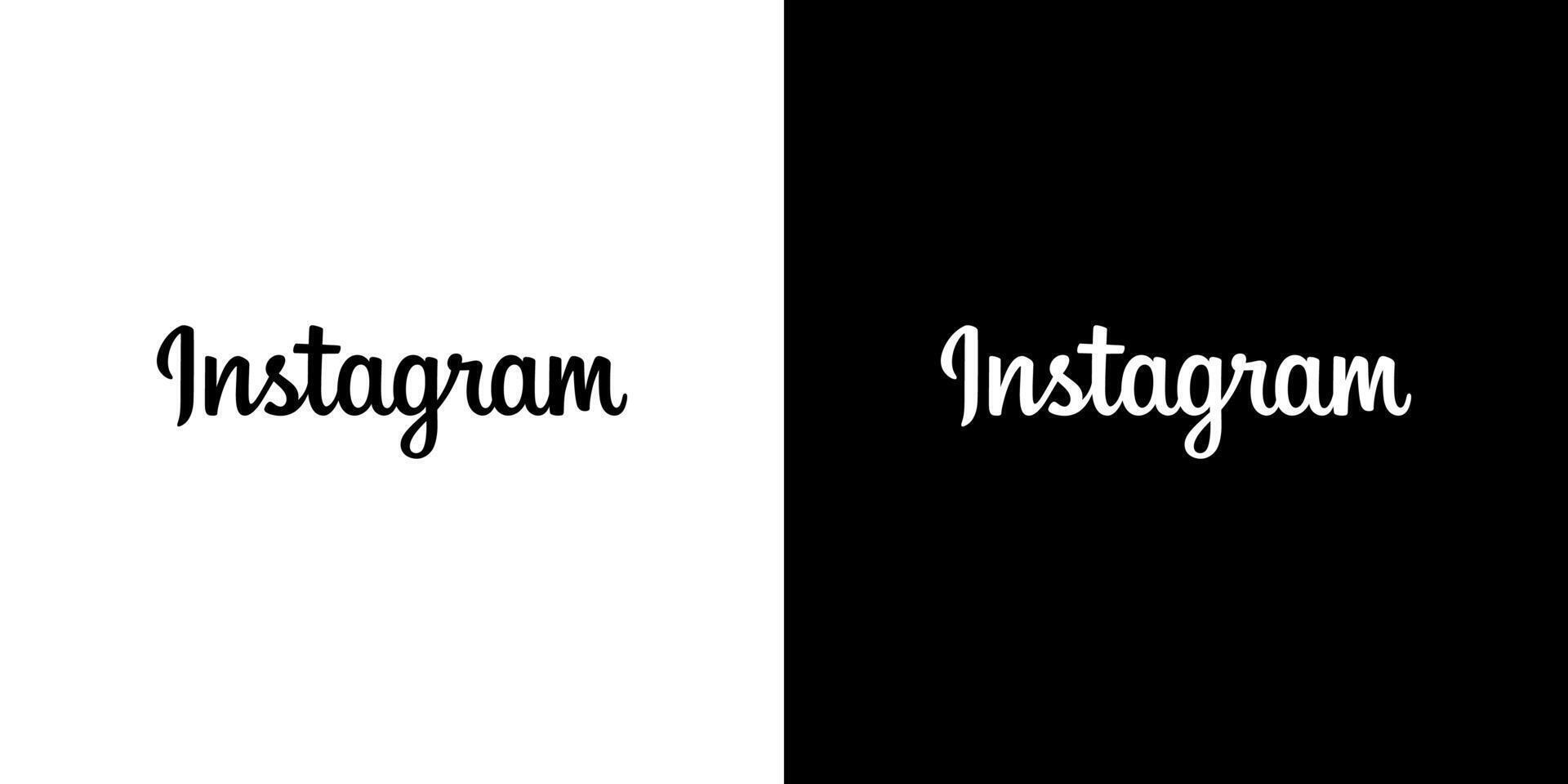 Instagram Typography White Logo Icon, IG App, Premium Social Media Design for Digital Download vector