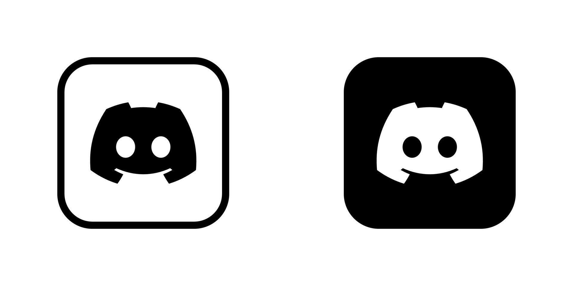 Discord Logo Outline Black Icon App Premium Social Media Design for Digital Download vector