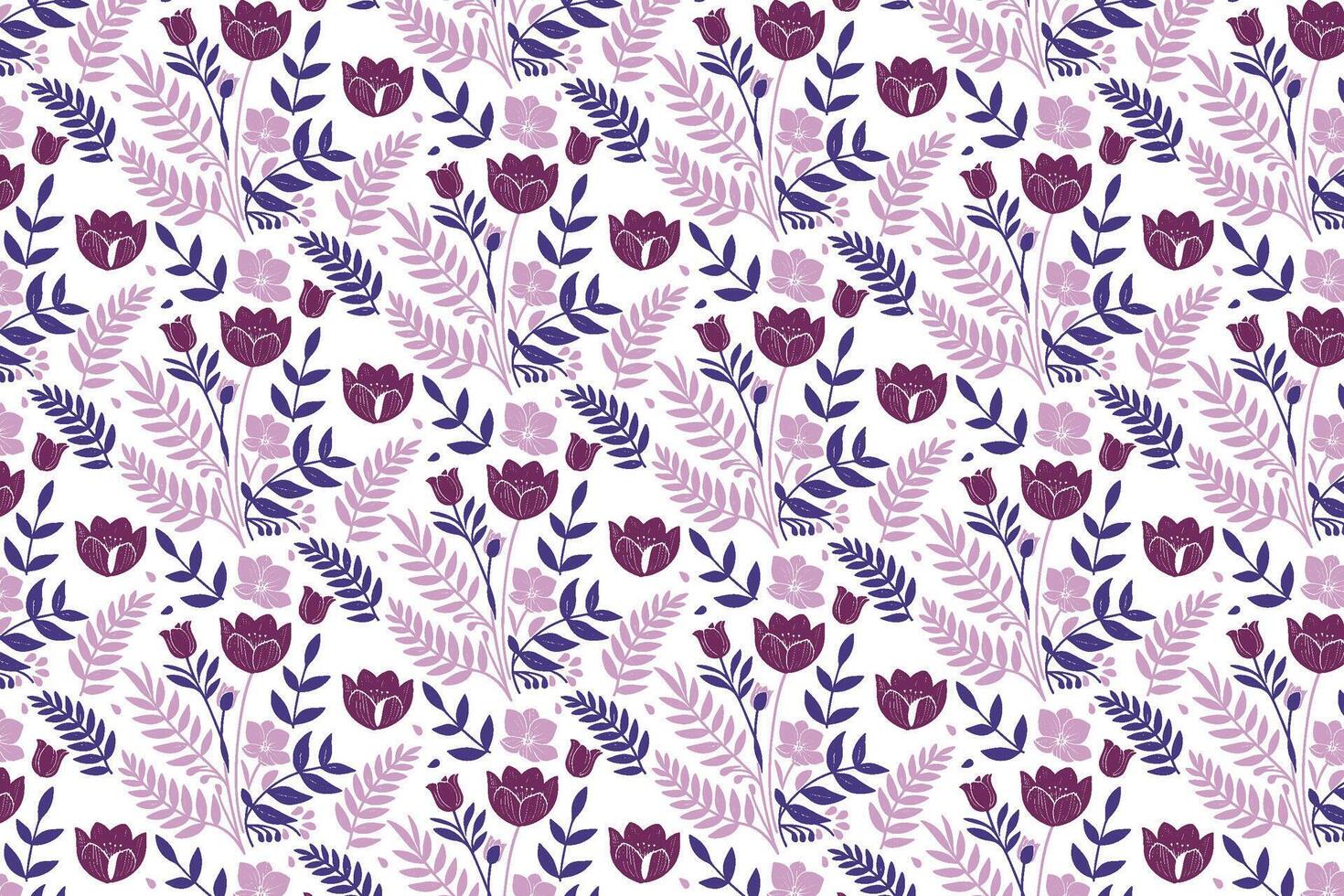 Abstract botanical pattern in one line sketch style with flowers and leaves suitable for women wear textile and home fabrics vector