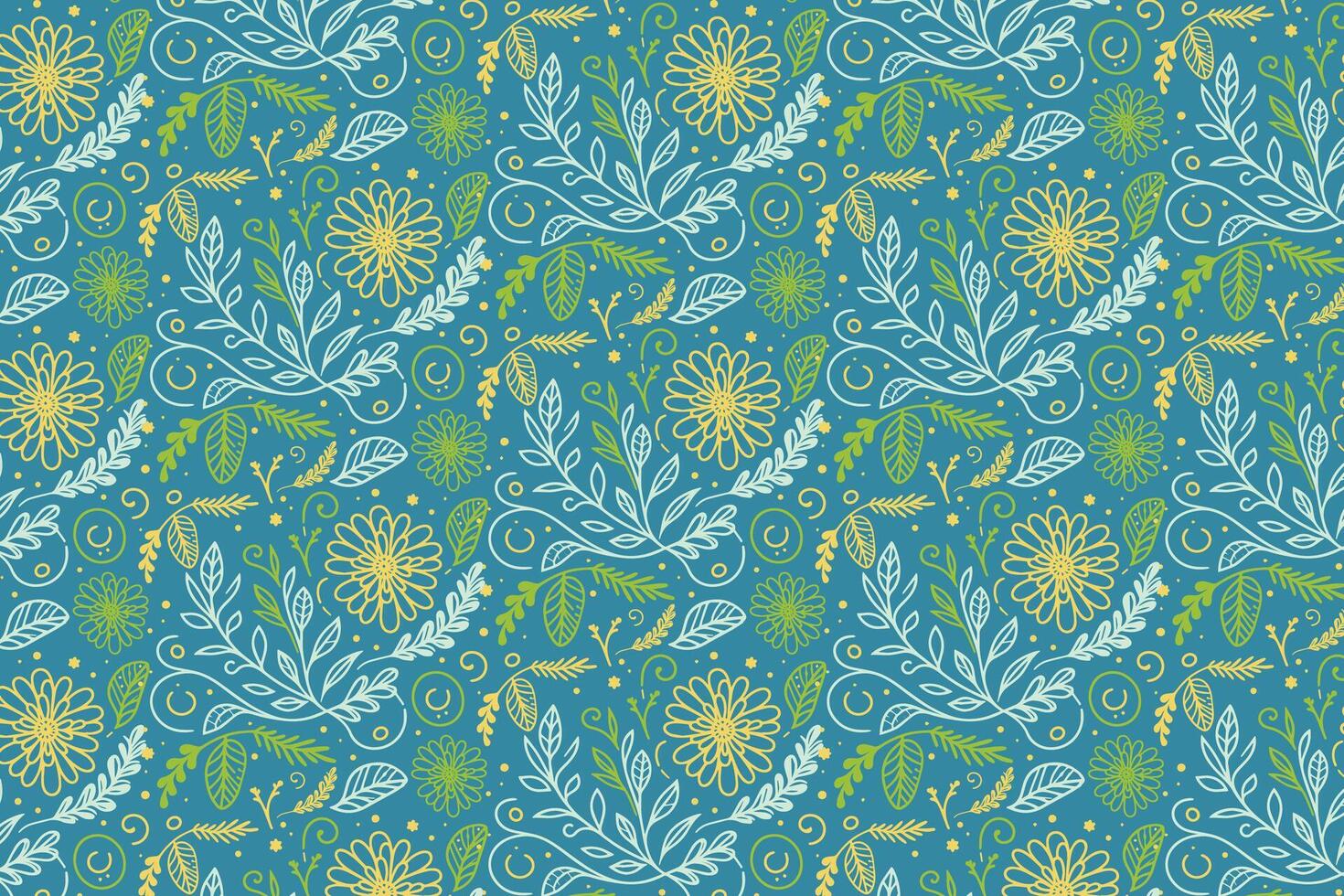 Floral outline pattern in single line art style great for bedsheet covers pillow fabrics textile production and fashion inspired prints vector