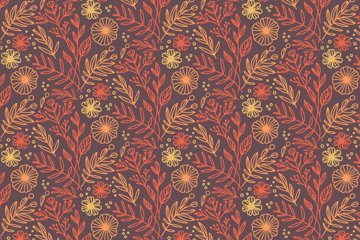 Abstract cotton flower sketch drawn in a continuous line style for fashion textile pillow fabric and kitchen wear product lines vector