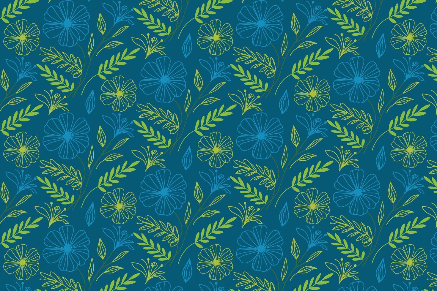 hand drawn line floral pattern designed for stylish apparel pillow covers decorative table fabric and packaging vector
