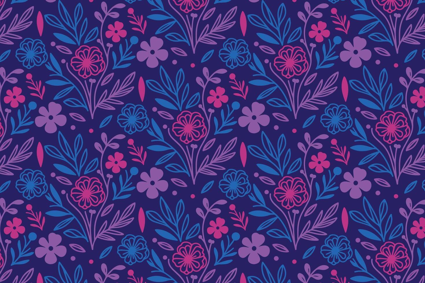 luxury line floral pattern crafted with ornamental foliage outlines for tabletop design surface textile and gift wrap vector