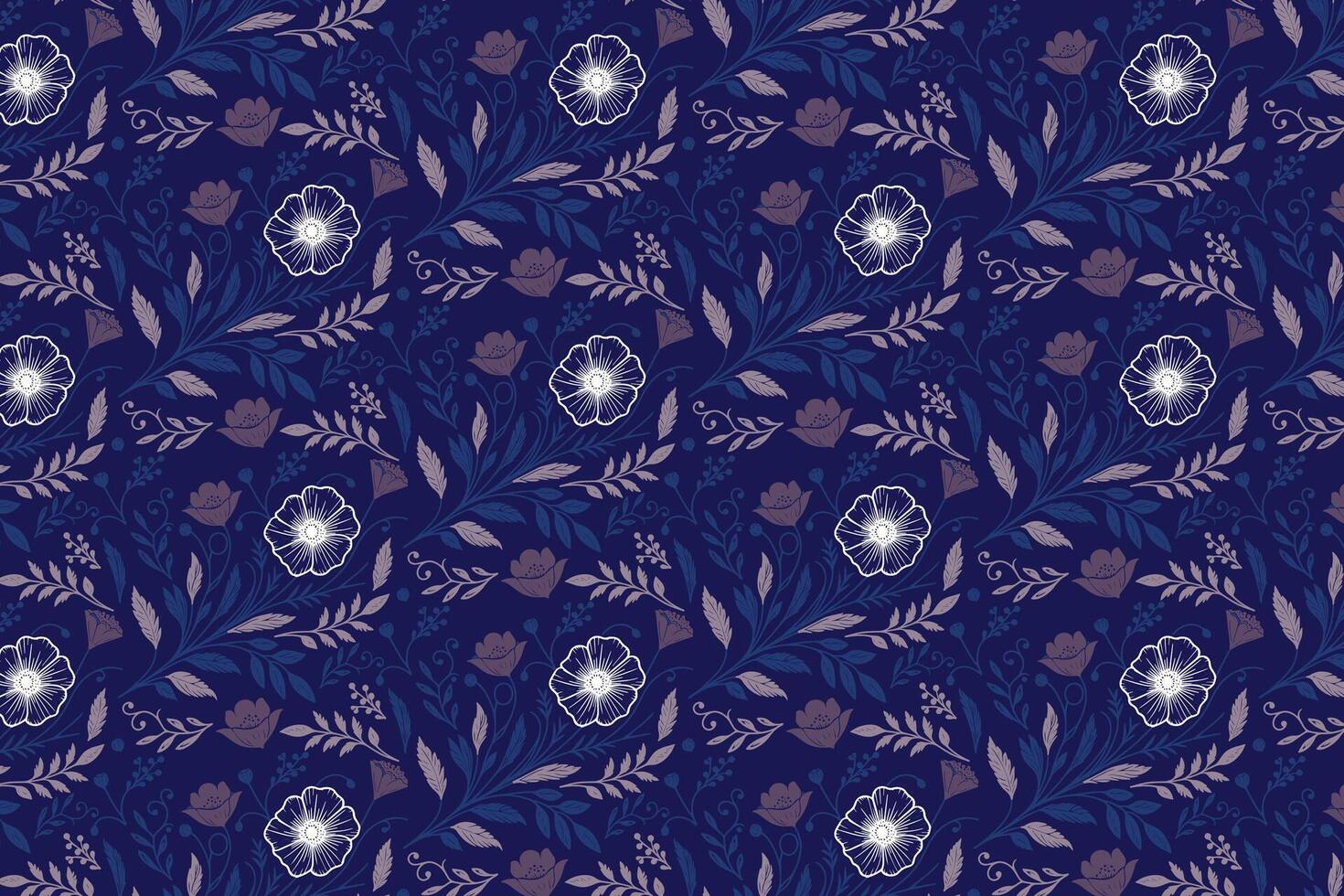 Minimalist single line sketch pattern of floral motifs and leaves ideal for elegant women wear textile prints and contemporary home accessories vector
