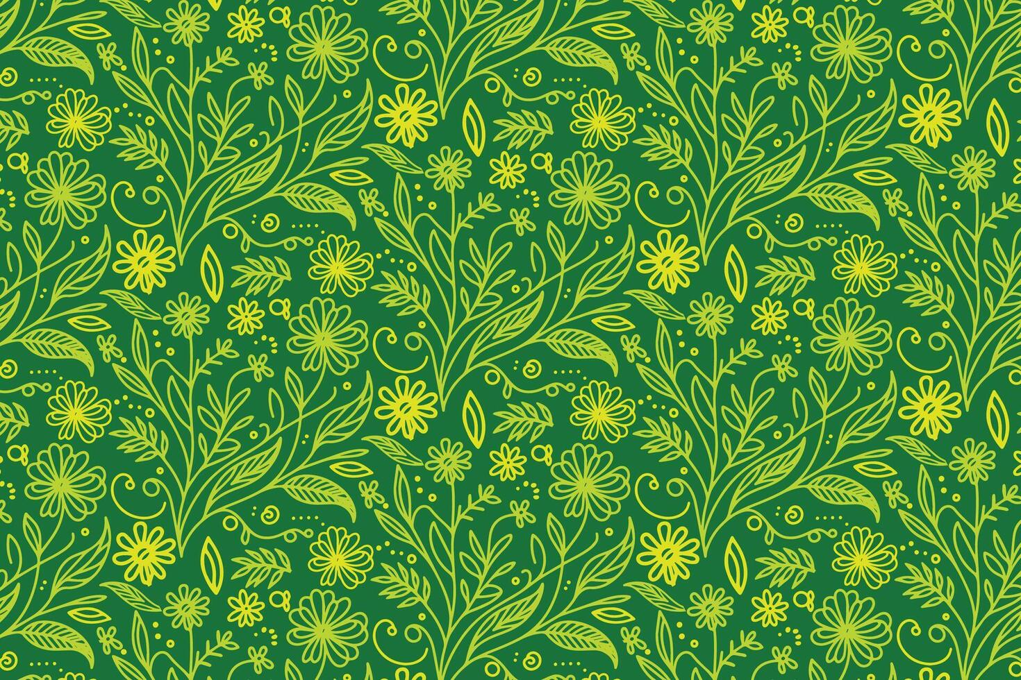 Continuous single line floral pattern with hand drawn elements for elegant packaging trendy textile prints and fashion products vector