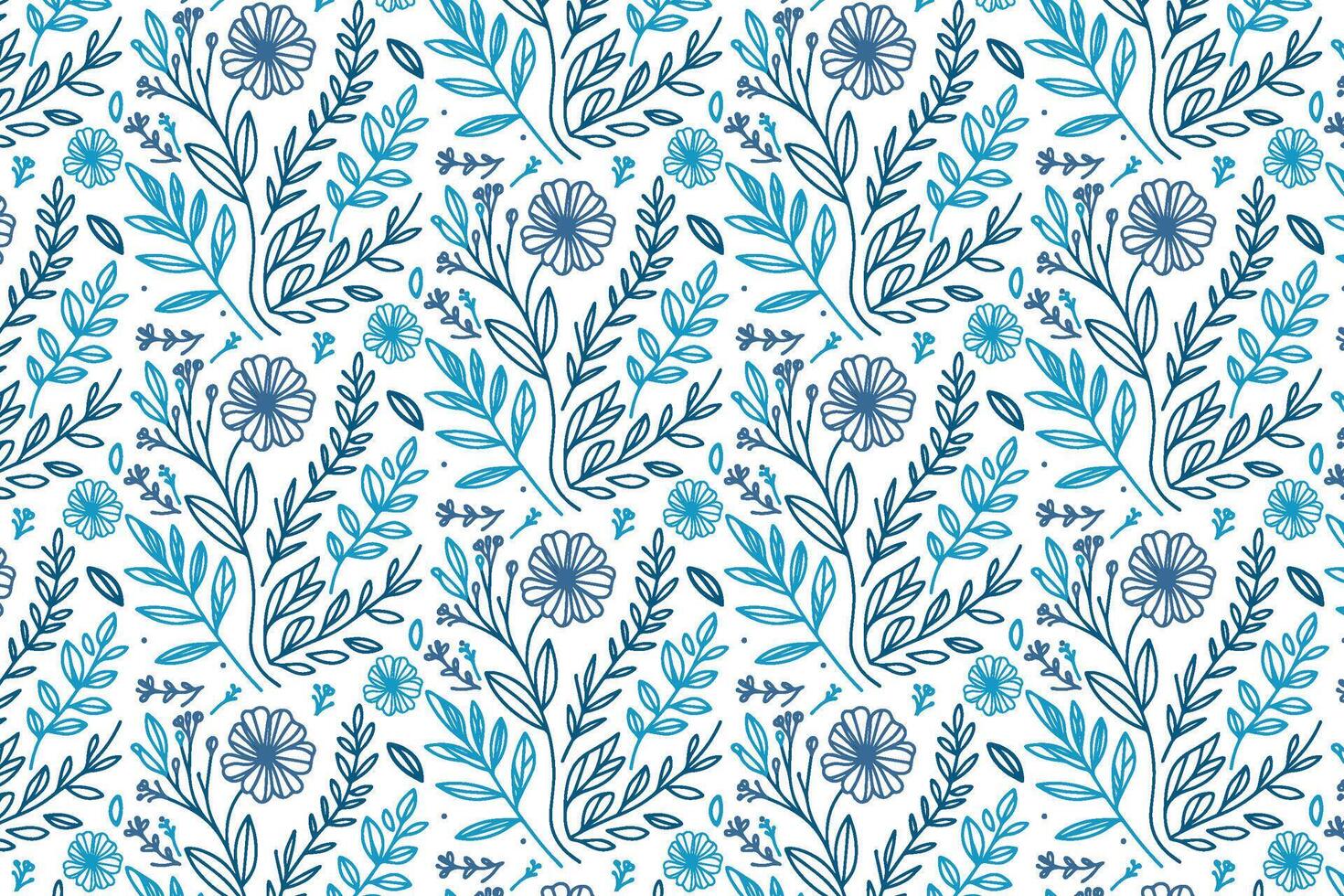 outline blue cotton flower pattern in layout with modern simplicity for women fashion textile wrapping and pillow fabric design vector